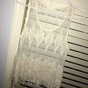 Cream colored accent top